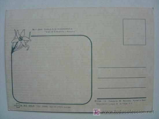 Postales: POSTAL ANDORRA - REF. J-912 - Foto 2