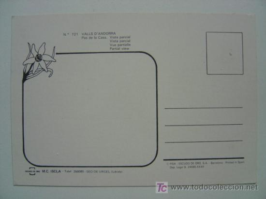 Postales: POSTAL ANDORRA - REF. J-905 - Foto 2