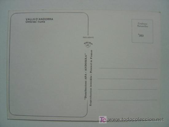 Postales: POSTAL ANDORRA - REF. J-904 - Foto 2