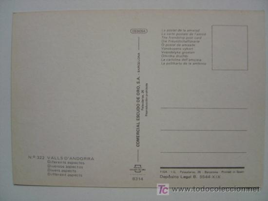 Postales: POSTAL ANDORRA - REF. J-897 - Foto 2