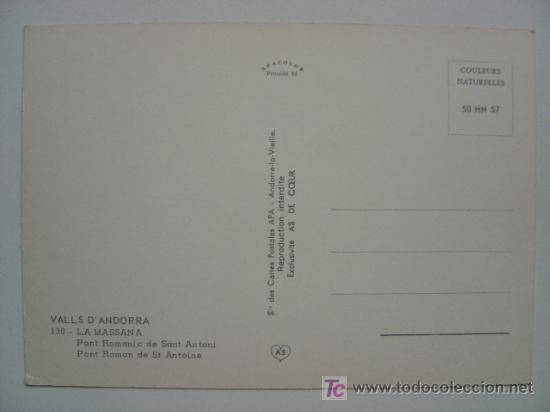 Postales: POSTAL ANDORRA - REF. J-895 - Foto 2