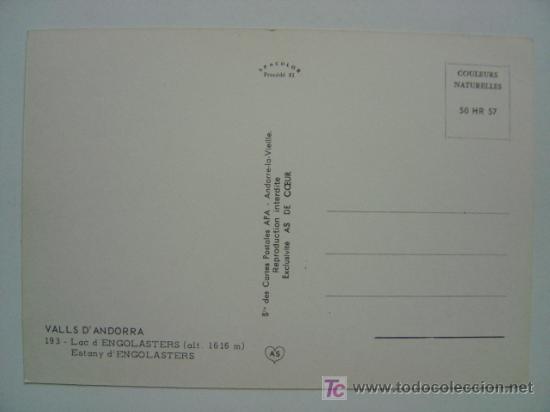 Postales: POSTAL ANDORRA - REF. J-894 - Foto 2