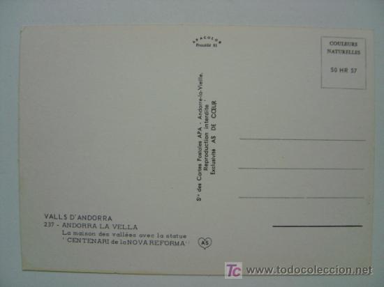 Postales: POSTAL ANDORRA - REF. J-890 - Foto 2