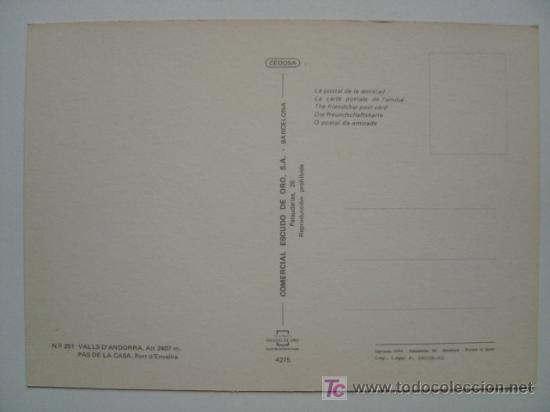 Postales: POSTAL ANDORRA - REF. J-888 - Foto 2