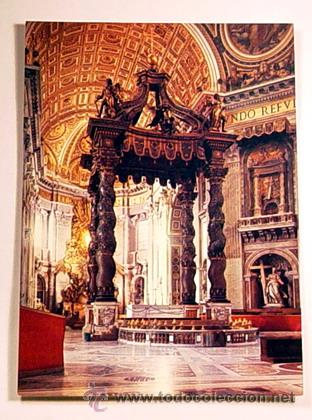 Cartoline: GIAN LORENZO BERNINI-BALDAQUIN DEL ALTAR MAYOR(BASILICA DE SAN PEDRO).No circulada.