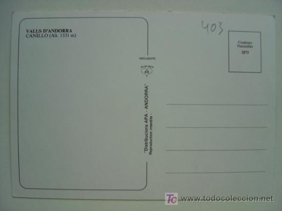 Postales: POSTAL ANDORRA - REF. K-403 - Foto 2