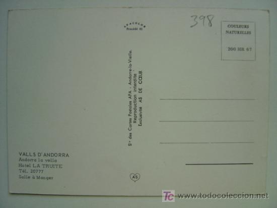 Postales: POSTAL ANDORRA - REF. K-398 - Foto 2