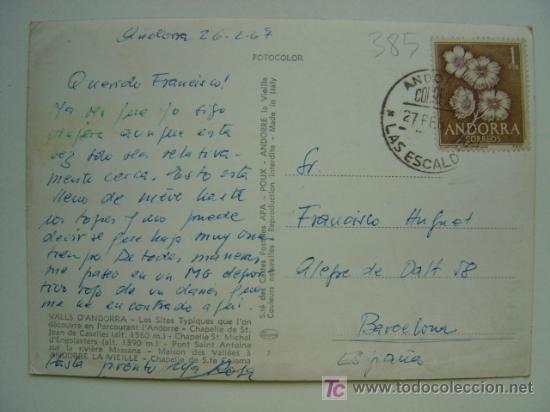 Postales: POSTAL ANDORRA - REF. K-385 - Foto 2