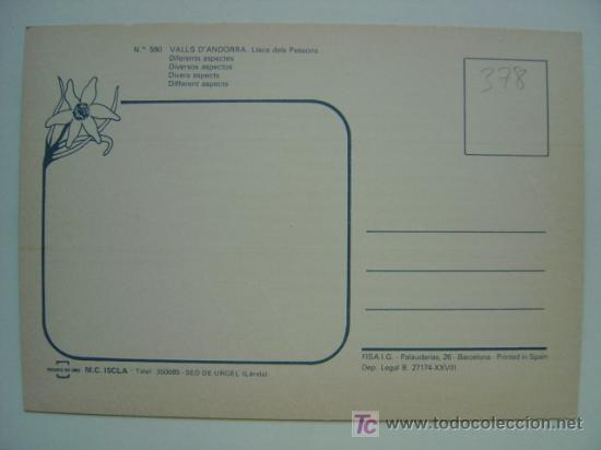 Postales: POSTAL ANDORRA - REF. K-378 - Foto 2
