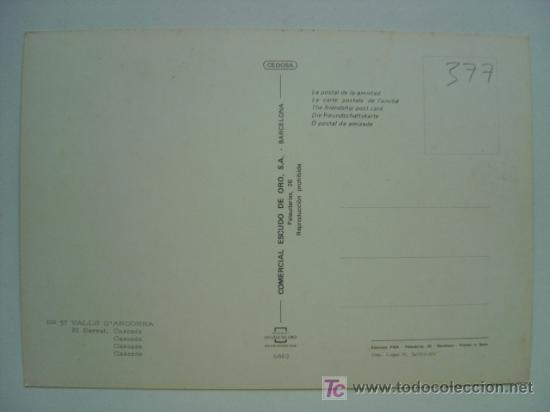 Postales: POSTAL ANDORRA - REF. K-377 - Foto 2