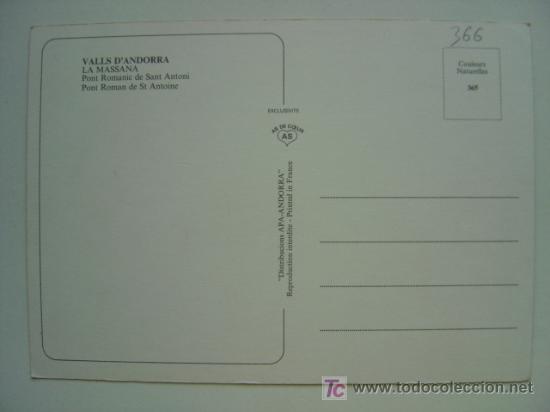 Postales: POSTAL ANDORRA - REF. K-366 - Foto 2