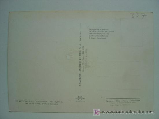 Postales: POSTAL ANDORRA - REF. K-357 - Foto 2