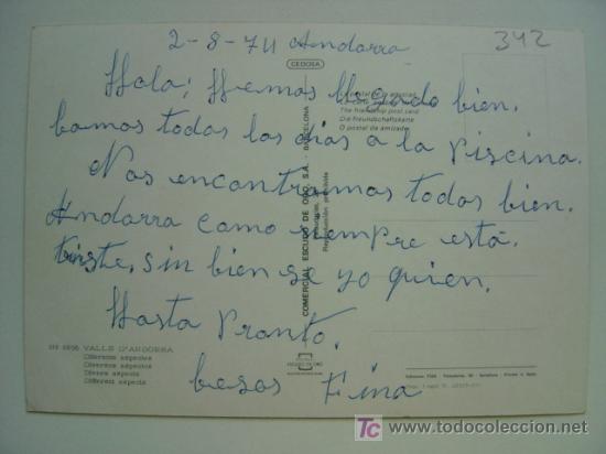 Postales: POSTAL ANDORRA - REF. K-342 - Foto 2