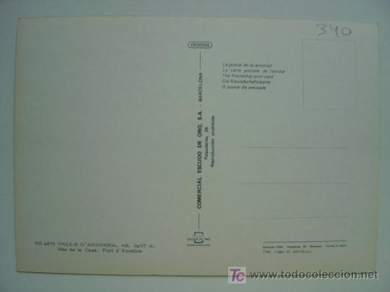 Postales: POSTAL ANDORRA - REF. K-340 - Foto 2