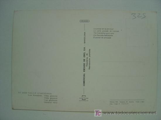 Postales: POSTAL ANDORRA - REF. K-325 - Foto 2
