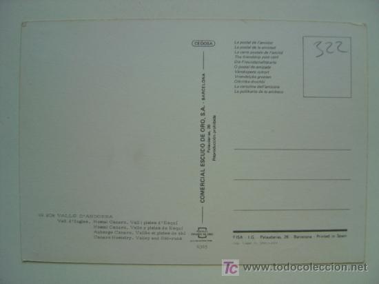Postales: POSTAL ANDORRA - REF. K-322 - Foto 2