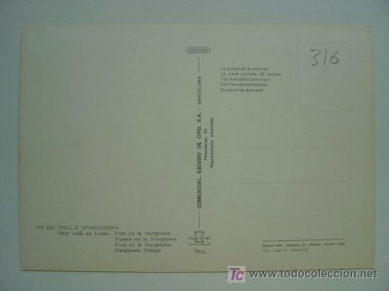 Postales: POSTAL ANDORRA - REF. K-316 - Foto 2