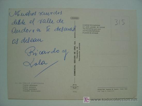 Postales: POSTAL ANDORRA - REF. K-315 - Foto 2
