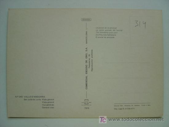 Postales: POSTAL ANDORRA - REF. K-314 - Foto 2