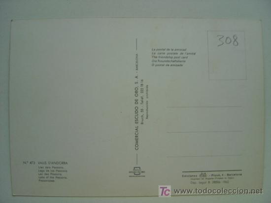 Postales: POSTAL ANDORRA - REF. K-308 - Foto 2