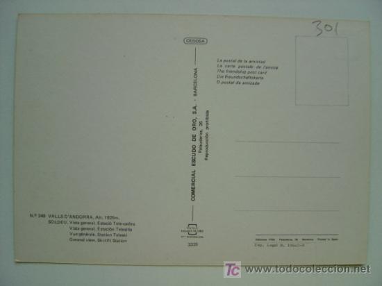 Postales: POSTAL ANDORRA - REF. K-301 - Foto 2