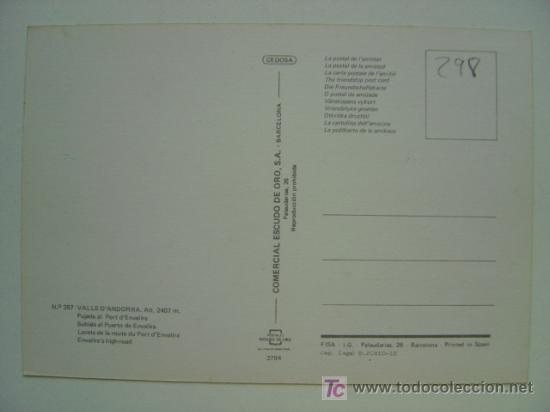 Postales: POSTAL ANDORRA - REF. K-298 - Foto 2