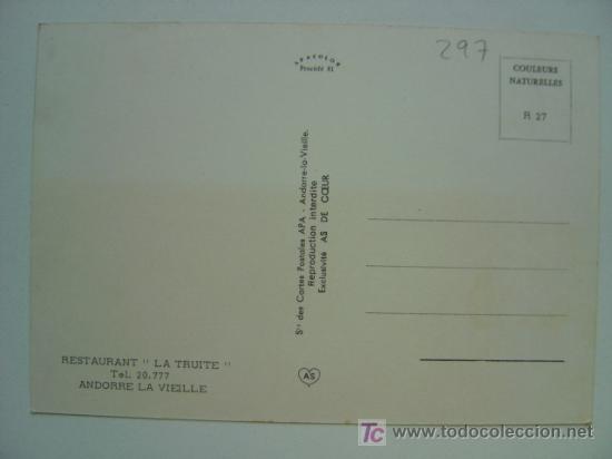 Postales: POSTAL ANDORRA - REF. K-297 - Foto 2