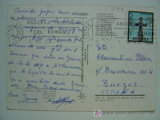 Postales: POSTAL ANDORRA - REF. K-294 - Foto 2
