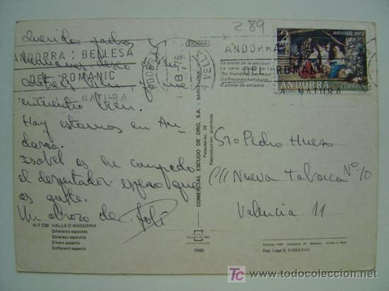 Postales: POSTAL ANDORRA - REF. K-289 - Foto 2
