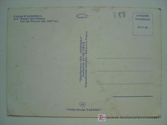 Postales: POSTAL ANDORRA - REF. K-288 - Foto 2