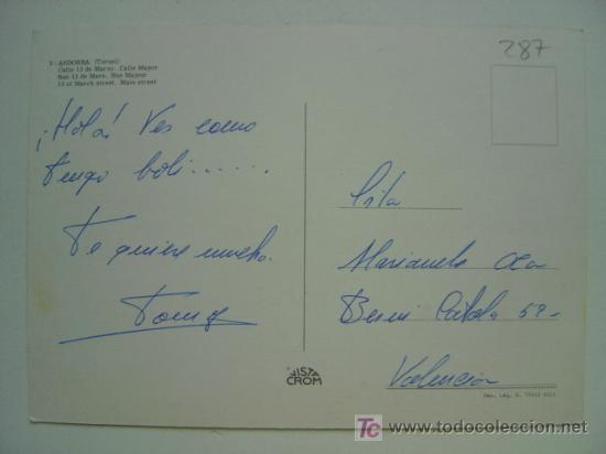 Postales: POSTAL ANDORRA - REF. K-287 - Foto 2