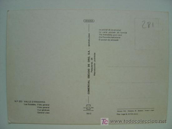 Postales: POSTAL ANDORRA - REF. K-281 - Foto 2