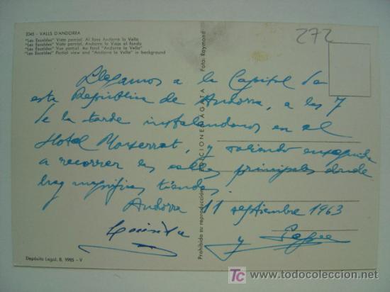 Postales: POSTAL ANDORRA - REF. K-272 - Foto 2