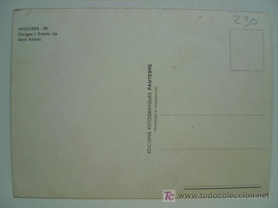 Postales: POSTAL ANDORRA - REF. K-230 - Foto 2
