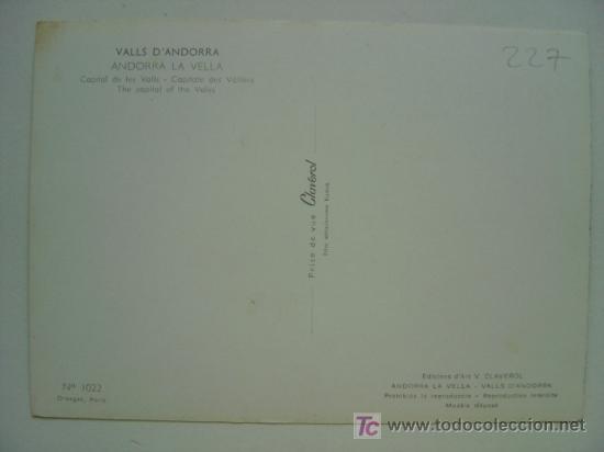 Postales: POSTAL ANDORRA - REF. K-227 - Foto 2