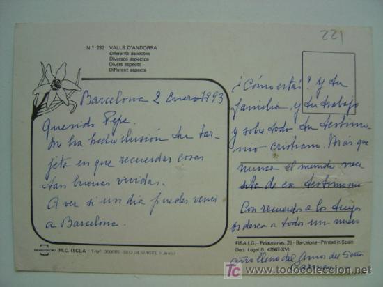 Postales: POSTAL ANDORRA - REF. K-221 - Foto 2