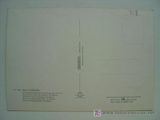 Postales: POSTAL ANDORRA - REF. K-218 - Foto 2