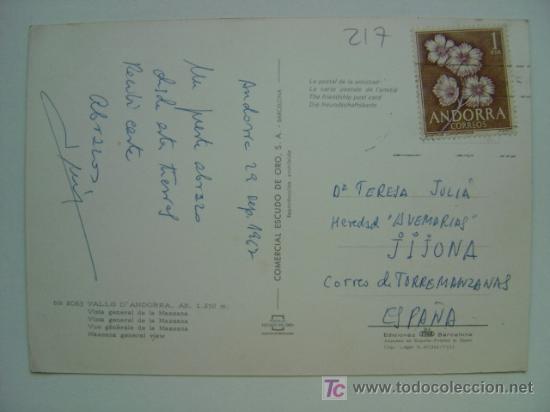 Postales: POSTAL ANDORRA - REF. K-217 - Foto 2