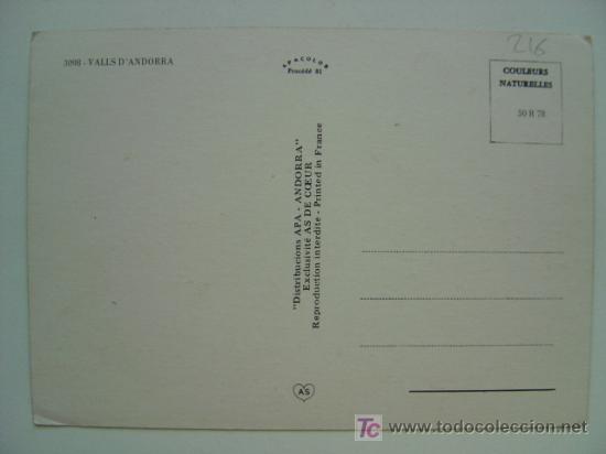 Postales: POSTAL ANDORRA - REF. K-216 - Foto 2