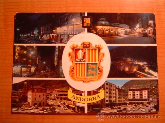 Postais: POSTAL VALLSD &acute;ANDORRA VIETES DE ANDORRA LA VELLA I LES ESCALDES CIRCULADA