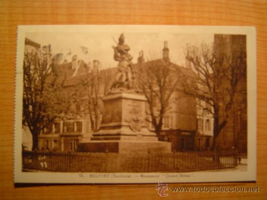 Postais: CARTE POSTALE BELFORT (TERRITOIRE) - MONUMENT QUAND MEME CIRCULADA