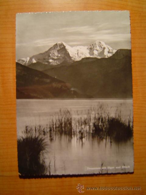 Postais: POSTAL THUNERSEE MIT ELGER UND MONCH CIRCULADA