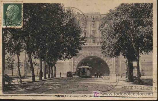 Postales: Napoles - Tunnel della Vittoria (Italia) 1933. Pezzini. Escrita y circulada, con sello