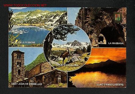 Postales: Postal d' ANDORRA: 5 vistes (Ed.Escudo de Oro num.235)