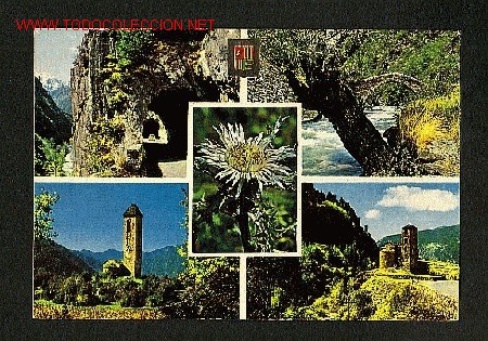 Postales: Postal d' ANDORRA: 5 vistes (Ed.Escudo de Oro num.168)