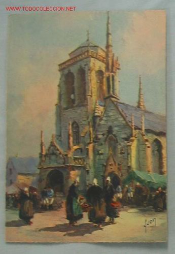 Postkarten: TARJETA POSTAL FINISTERRE. Locronan (Finist&egrave;re). L&rsquo;&Eacute;glise