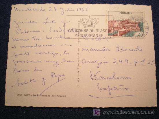 Postales: POSTAL DE NICE - LA PROMENADE DE ANGLAIS - Foto 2