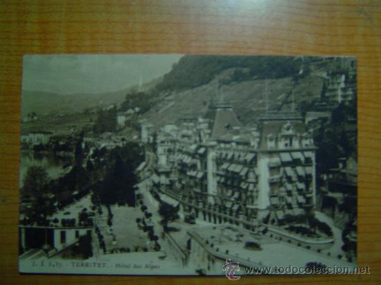 Postcards: POSTAL TERRITET HOTEL DES ALPES SIN CIRCULAR