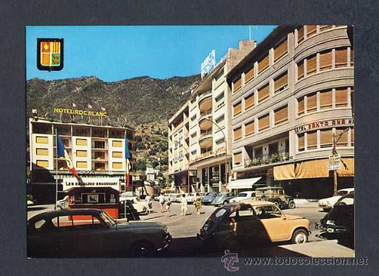 Postales: Postal d' ANDORRA: Les Escaldes, Pla&ccedil;a dels Coprinceps (Soberanas num.471)