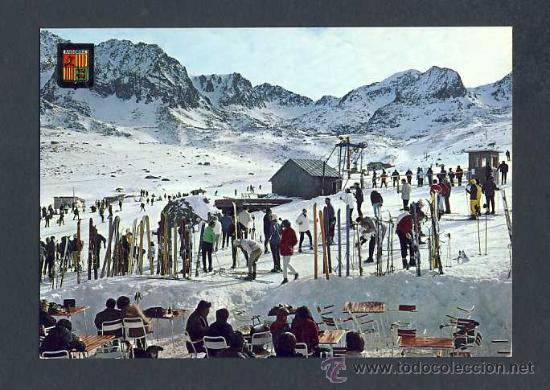 Postales: Postal d' ANDORRA: Pas de la Casa, esqui (Esc.de Oro num.4120)